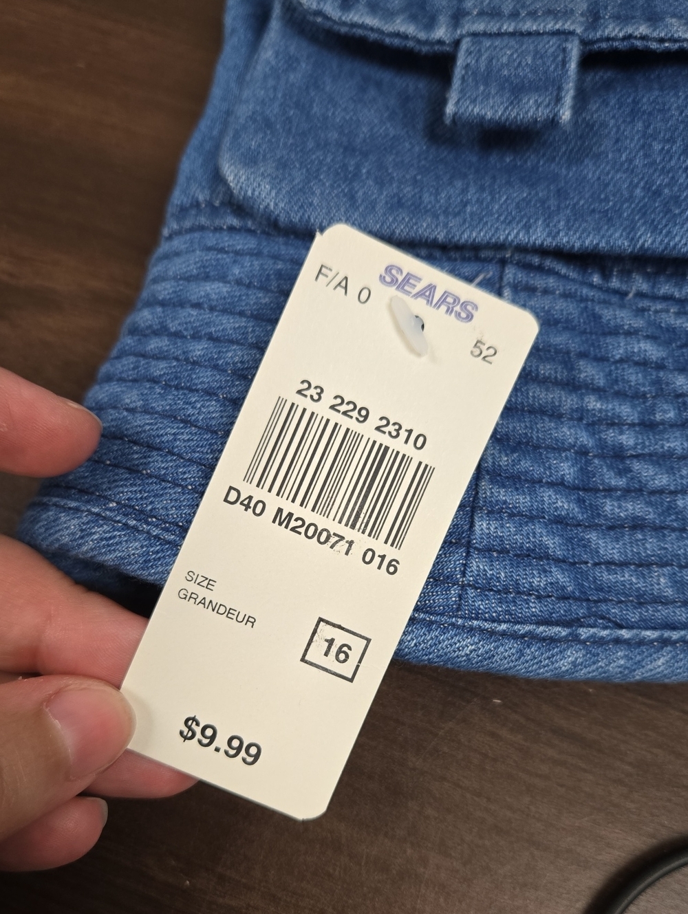 Denim Size L/XL Medium Wash Denim Bucket Hat - Picture 8 of 8